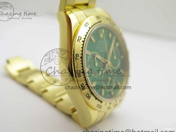 YG Daytona Edition Green YG 1:1 Best Bracelet Steel 904L KKF A7750 Dial on 0401